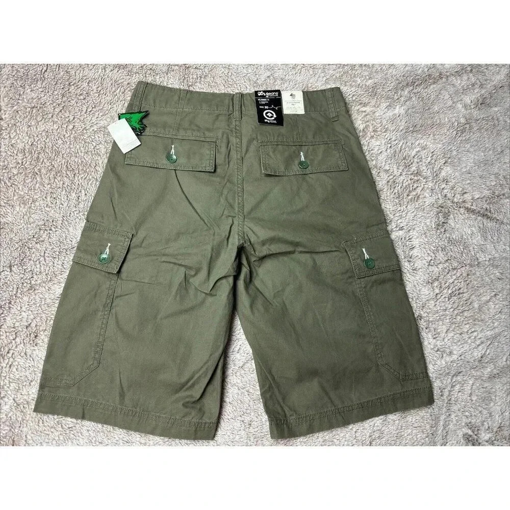 LRG Men’s Lifted Research Group Ripstop Cargo Shorts Green Size 30 New - Picture 8 of 14